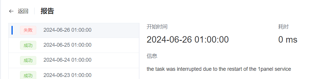 今日凌晨的备份失败了