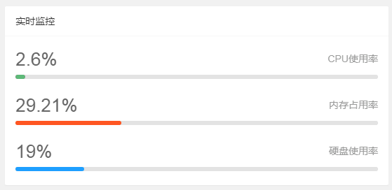 php实现仪表盘的服务器资源监控