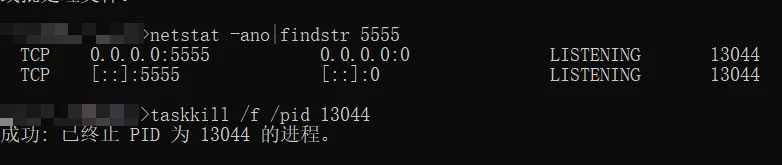 结束被占用的PID