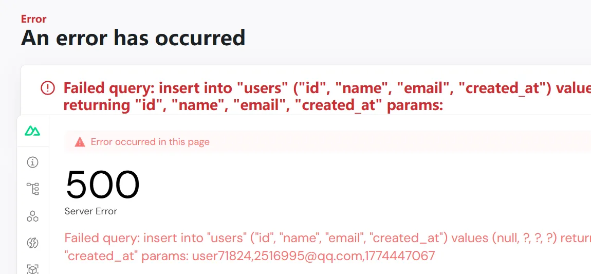 在CLI控制台，你会看到SQLITE_NOTADB: file is not a database错误