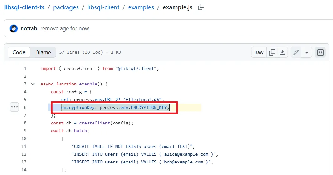 Turso维护的客户端示例中也存在该参数