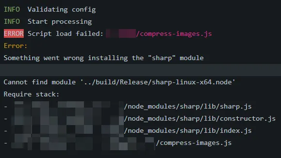 无法在Linux中安装sharp