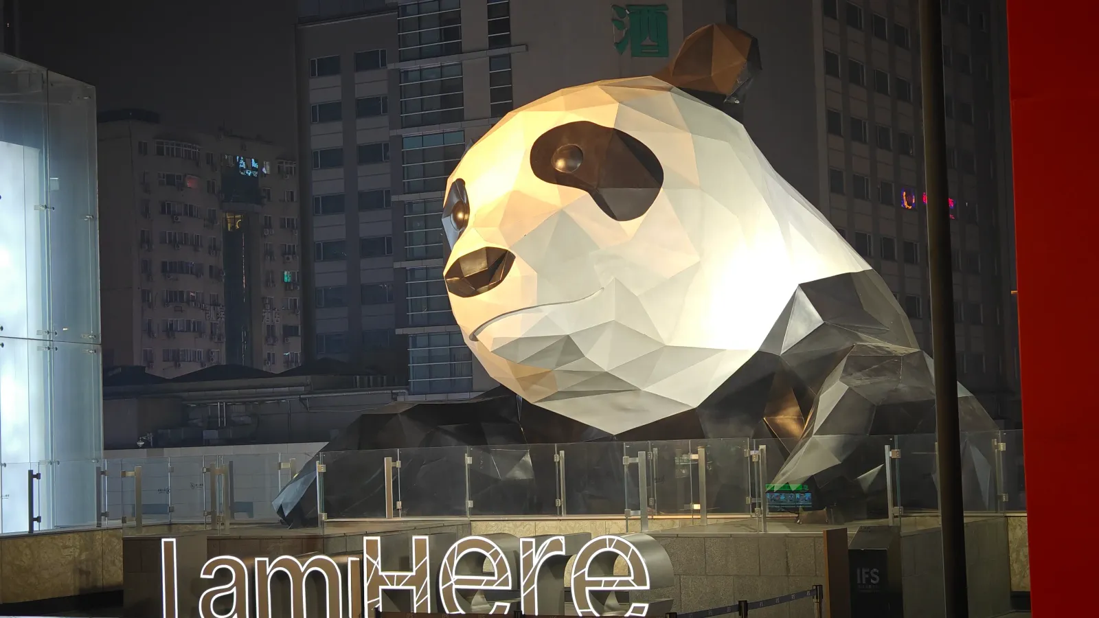 熊猫正脸（图片使用AI消除了人像）