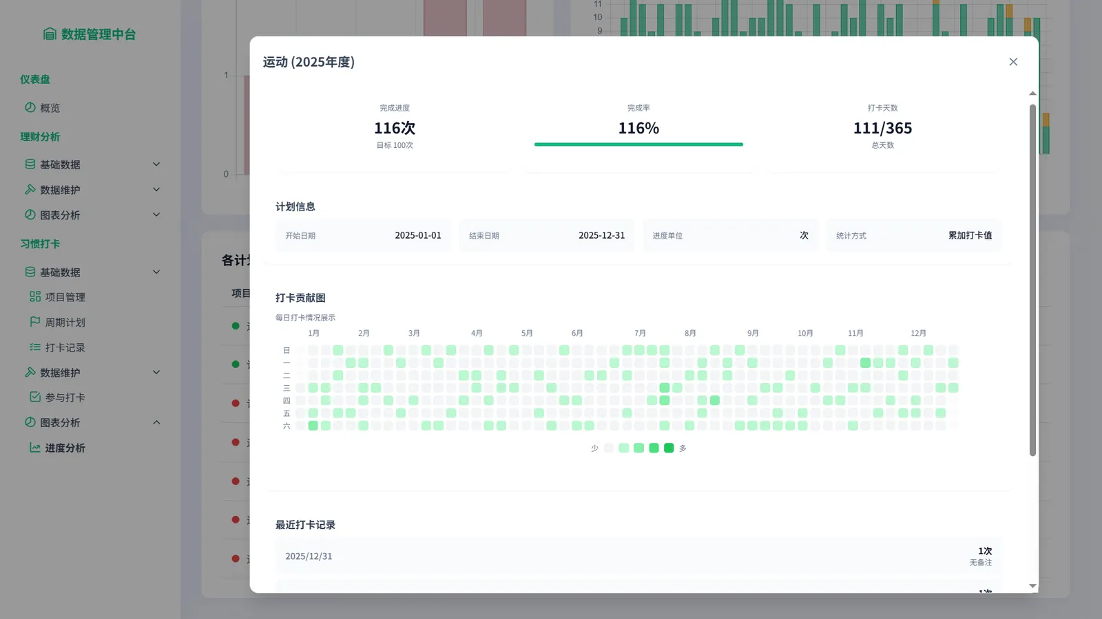 习惯打卡 - 进度分析 - 计划详情弹窗