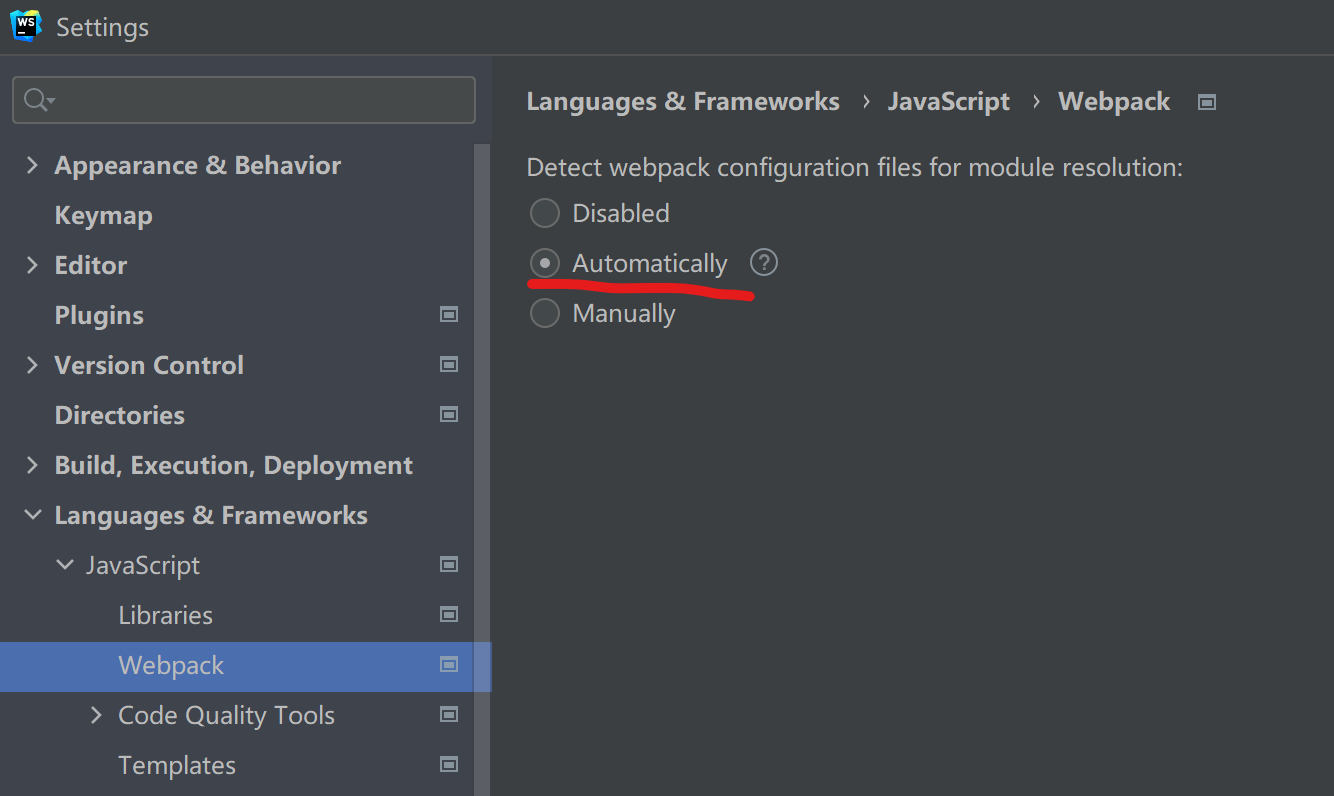 解决WebStorm 2021无法识别@(别名路径)的问题
